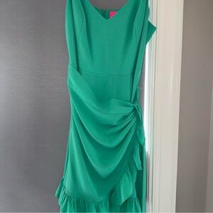 Lilly Pulitzer Vibrant Green Asymmetrical Dress